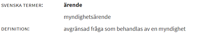 Skärmdump på fältet definition